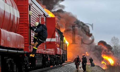 Тушение пожаров на железнодорожном транспорте